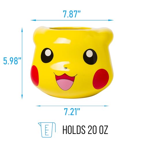 Silver Buffalo Pokemon Snorlax Face - Taza esculpida 3D de cerámica, 20 onzas