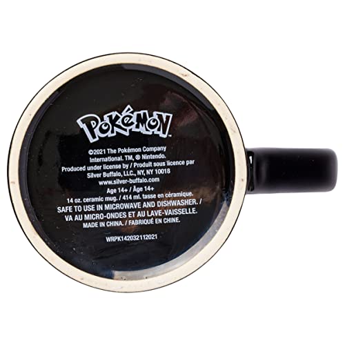 Silver Buffalo Pokemon Pokeball - Taza esculpida 3D de cerámica, 20 onzas