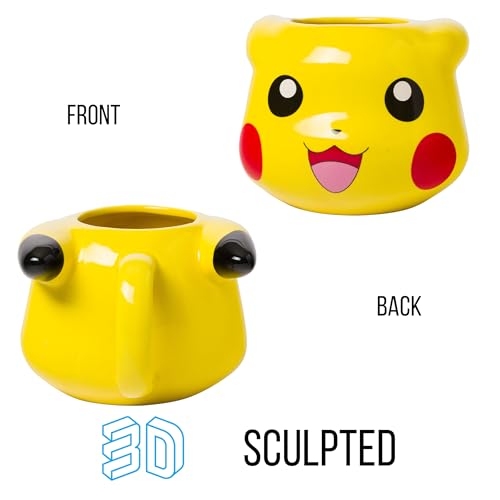 Silver Buffalo Pokemon Snorlax Face - Taza esculpida 3D de cerámica, 20 onzas