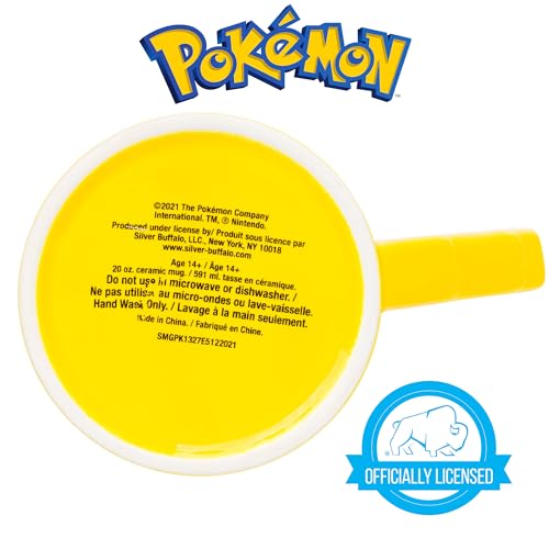 Silver Buffalo Pokemon Snorlax Face - Taza esculpida 3D de cerámica, 20 onzas