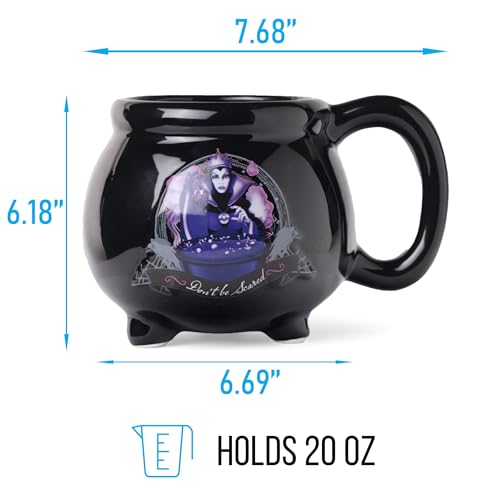 Disney Alicia en el país de las maravillas - Taza de cerámica con diseño de gato Cheshire 3D, Tazas de té apiladas de Alice., Negro, 20-ounces, 1