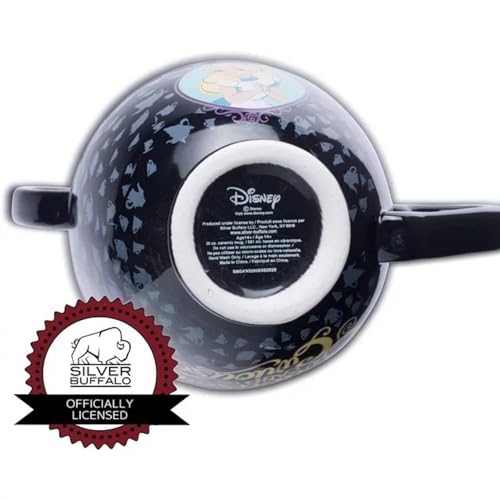 Disney Alicia en el país de las maravillas - Taza de cerámica con diseño de gato Cheshire 3D, Tazas de té apiladas de Alice., Negro, 20-ounces, 1