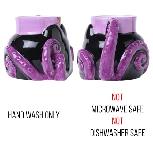 Disney Alicia en el país de las maravillas - Taza de cerámica con diseño de gato Cheshire 3D, Tazas de té apiladas de Alice., Negro, 20-ounces, 1