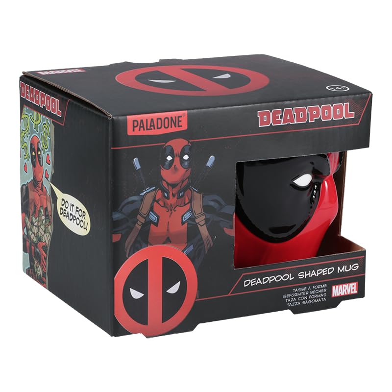 Marvel - Taza de café de cerámica con licencia oficial de Deadpool de Paladone Deadpool, regalo y recuerdo de cómic, taza de té de 11 onzas