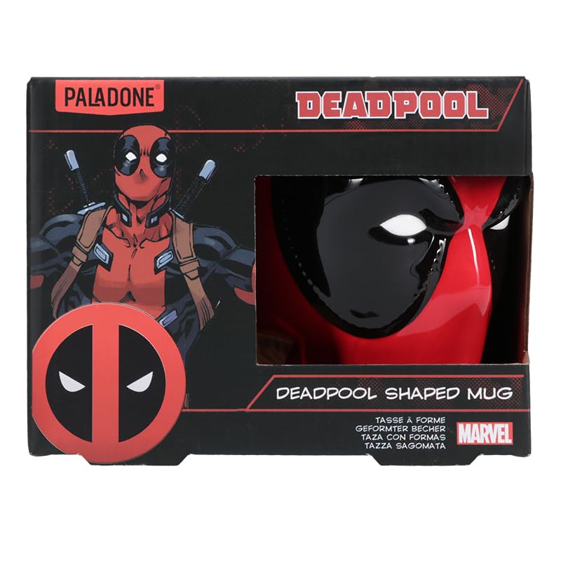 Marvel - Taza de café de cerámica con licencia oficial de Deadpool de Paladone Deadpool, regalo y recuerdo de cómic, taza de té de 11 onzas
