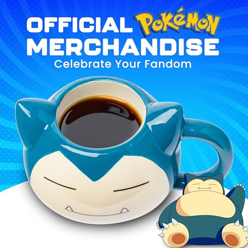Silver Buffalo Pokemon Snorlax Face - Taza esculpida 3D de cerámica, 20 onzas