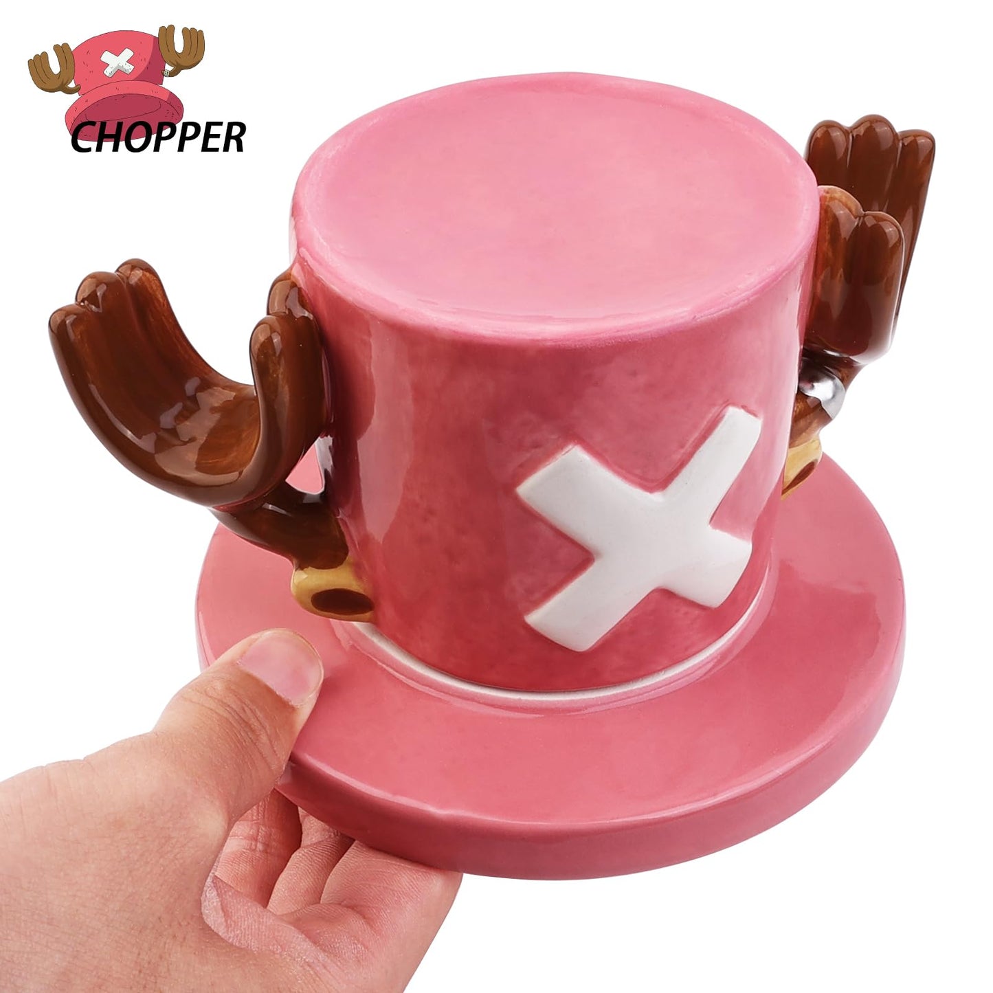 HACOCOLA - Tazas de café de cerámica de anime de una pieza, juego de regalo para amantes del anime (Chopper)