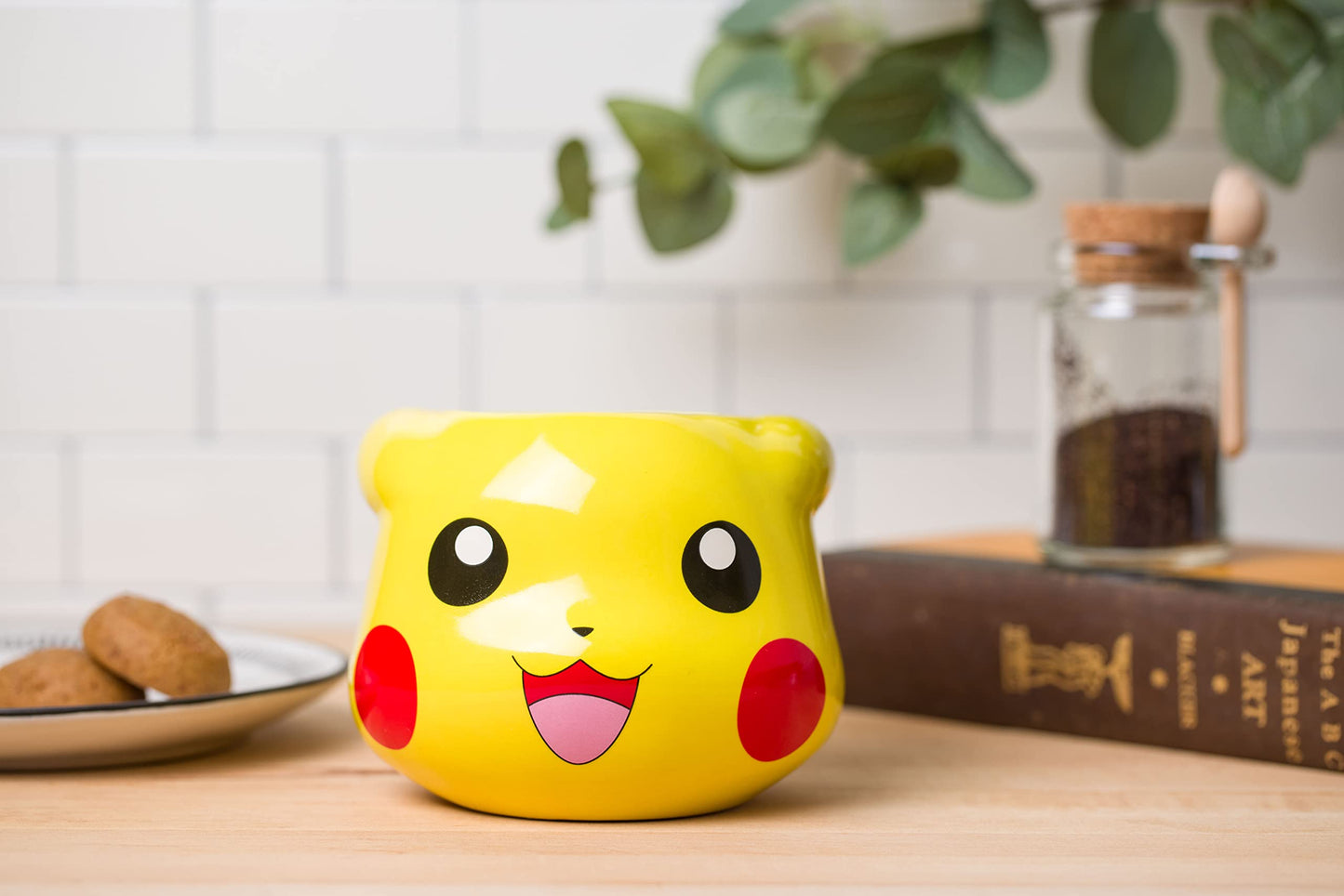Silver Buffalo Pokemon Snorlax Face - Taza esculpida 3D de cerámica, 20 onzas