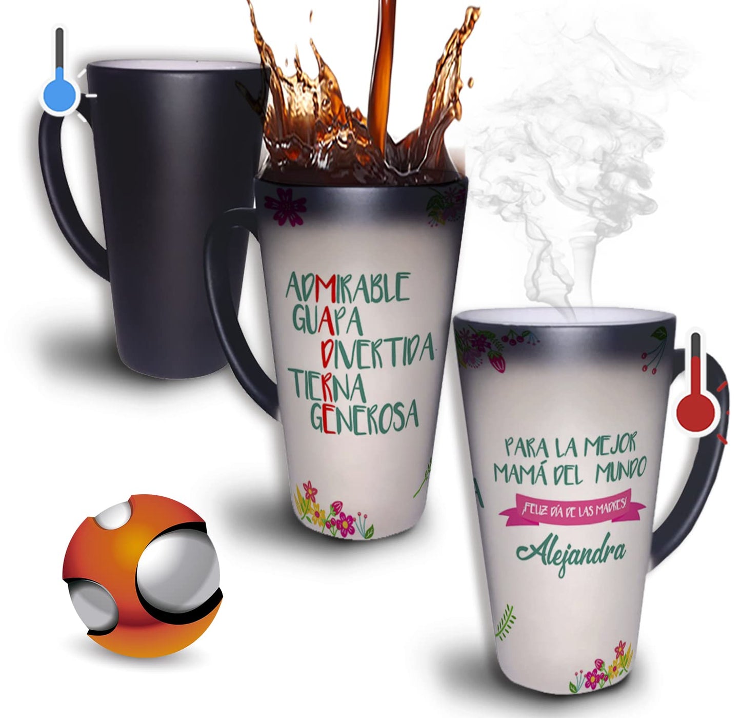 Taza Mágica Grande 17oz Para Café Personalizada El Regalo Original - Personalizada con su nombre - Cualquier ocasión (Luffy)
