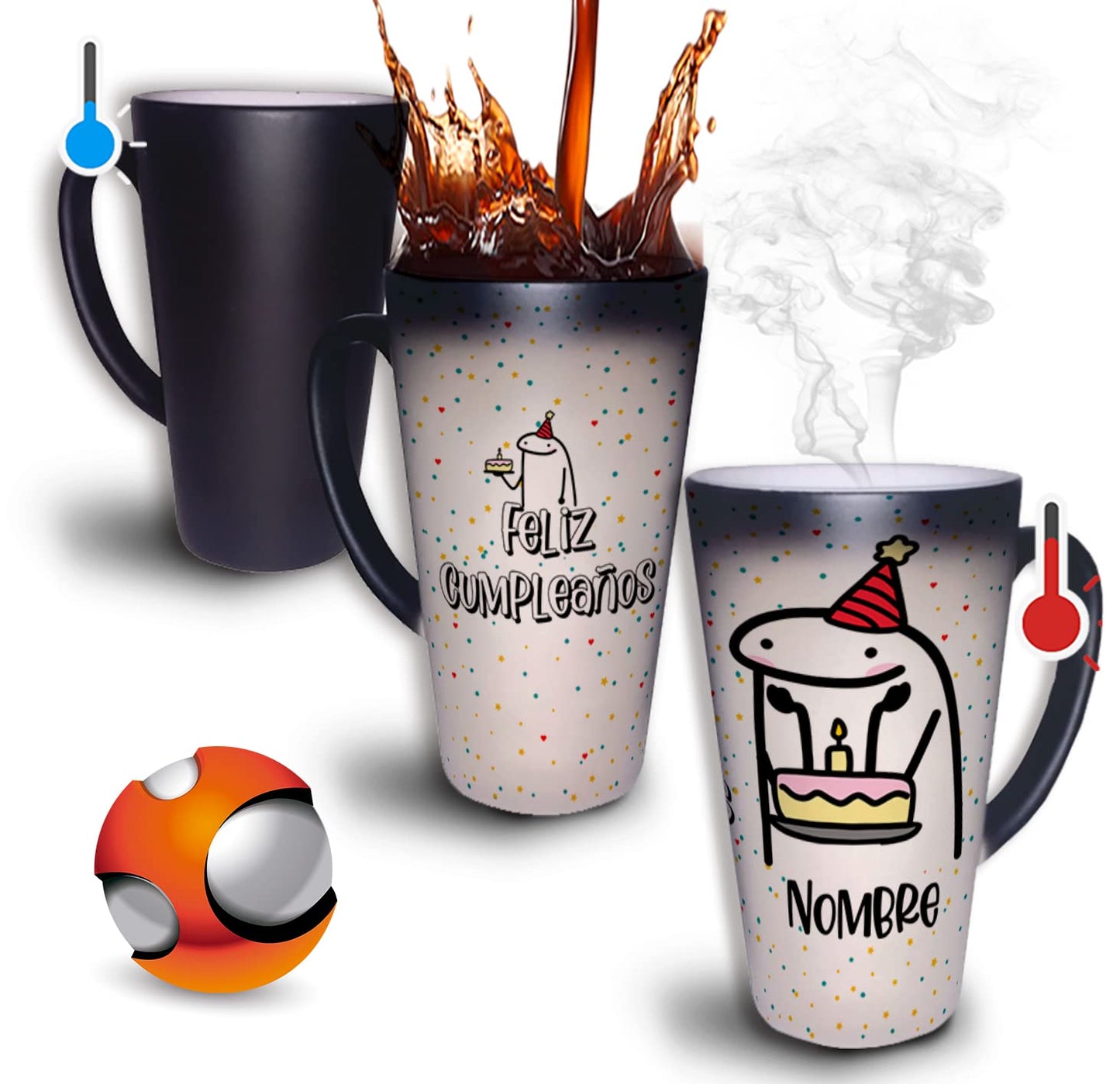 Taza Mágica Grande 17oz Para Café Personalizada El Regalo Original - Personalizada con su nombre - Cualquier ocasión (Luffy)