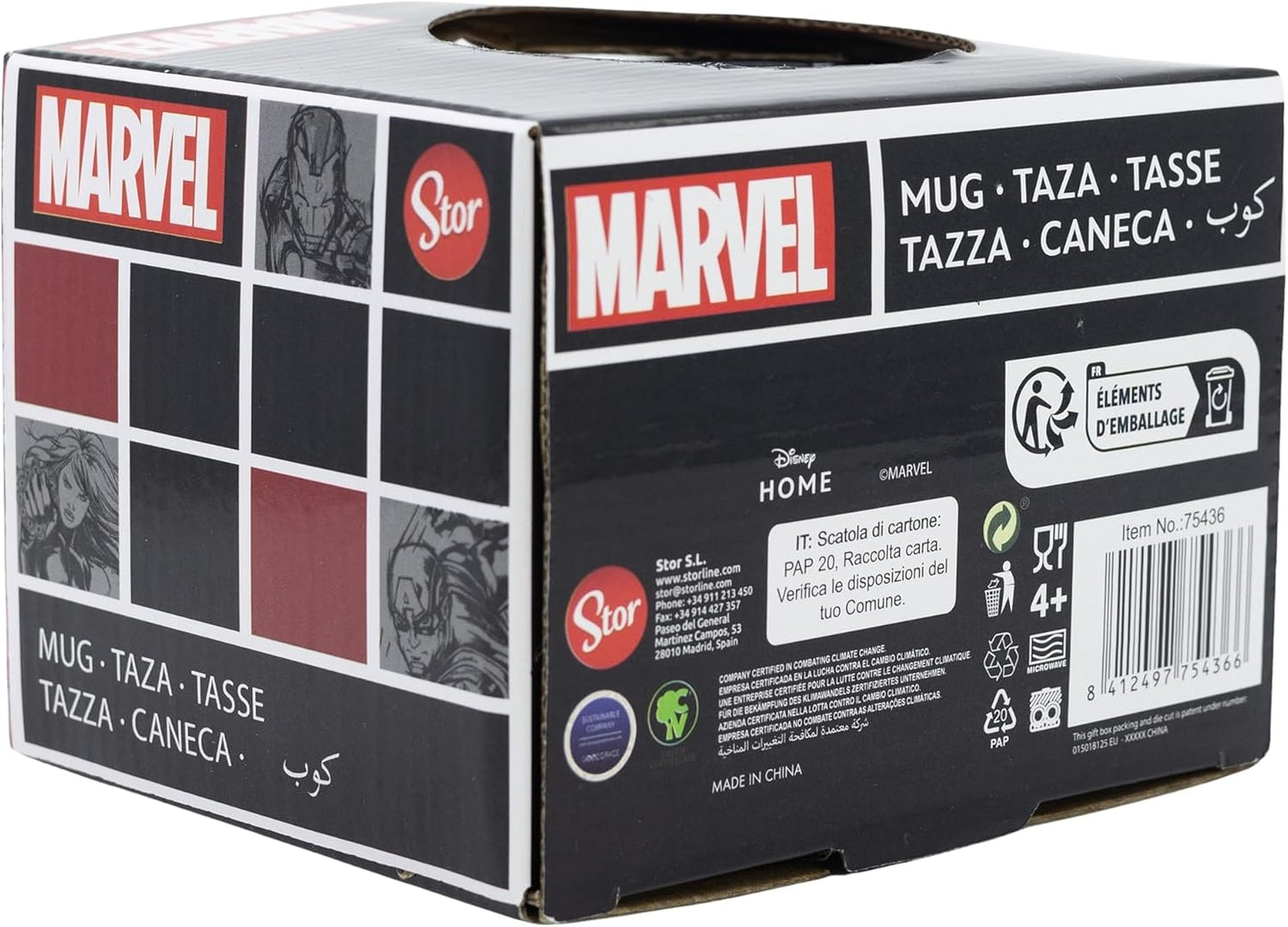 Taza Globe de cerámica de 380 ml de Marvel