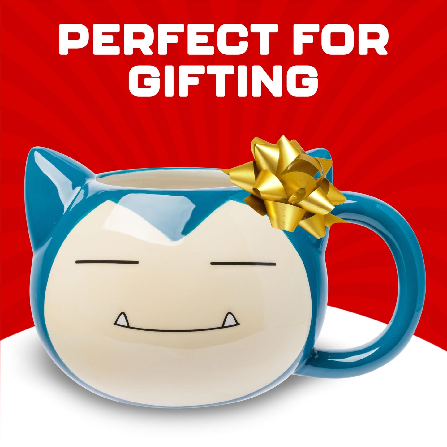 Silver Buffalo Pokemon Snorlax Face - Taza esculpida 3D de cerámica, 20 onzas