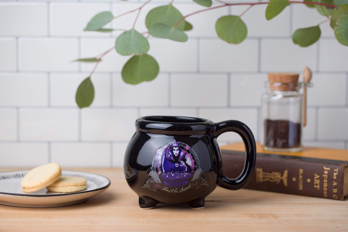 Disney Alicia en el país de las maravillas - Taza de cerámica con diseño de gato Cheshire 3D, Tazas de té apiladas de Alice., Negro, 20-ounces, 1