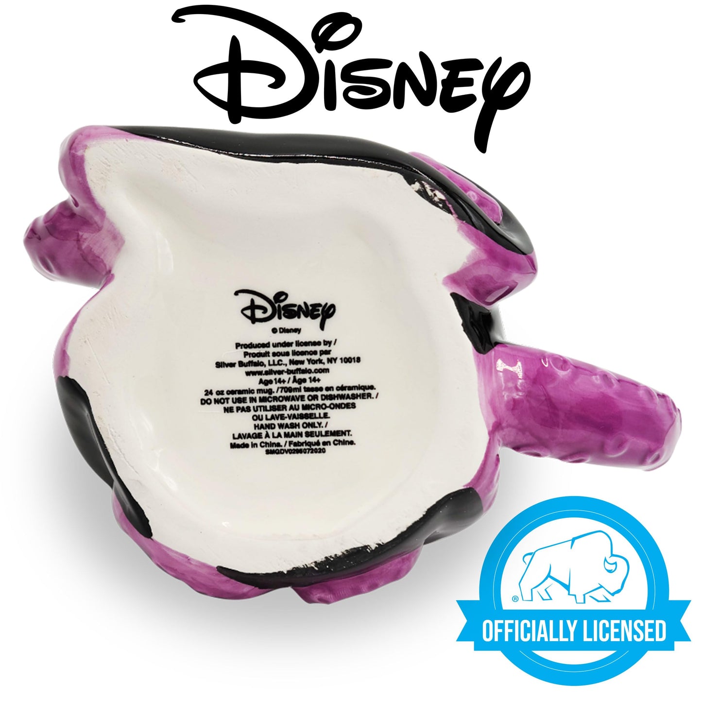 Disney Alicia en el país de las maravillas - Taza de cerámica con diseño de gato Cheshire 3D, Tazas de té apiladas de Alice., Negro, 20-ounces, 1
