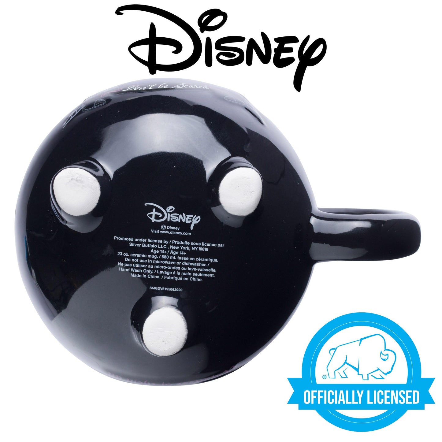Disney Alicia en el país de las maravillas - Taza de cerámica con diseño de gato Cheshire 3D, Tazas de té apiladas de Alice., Negro, 20-ounces, 1