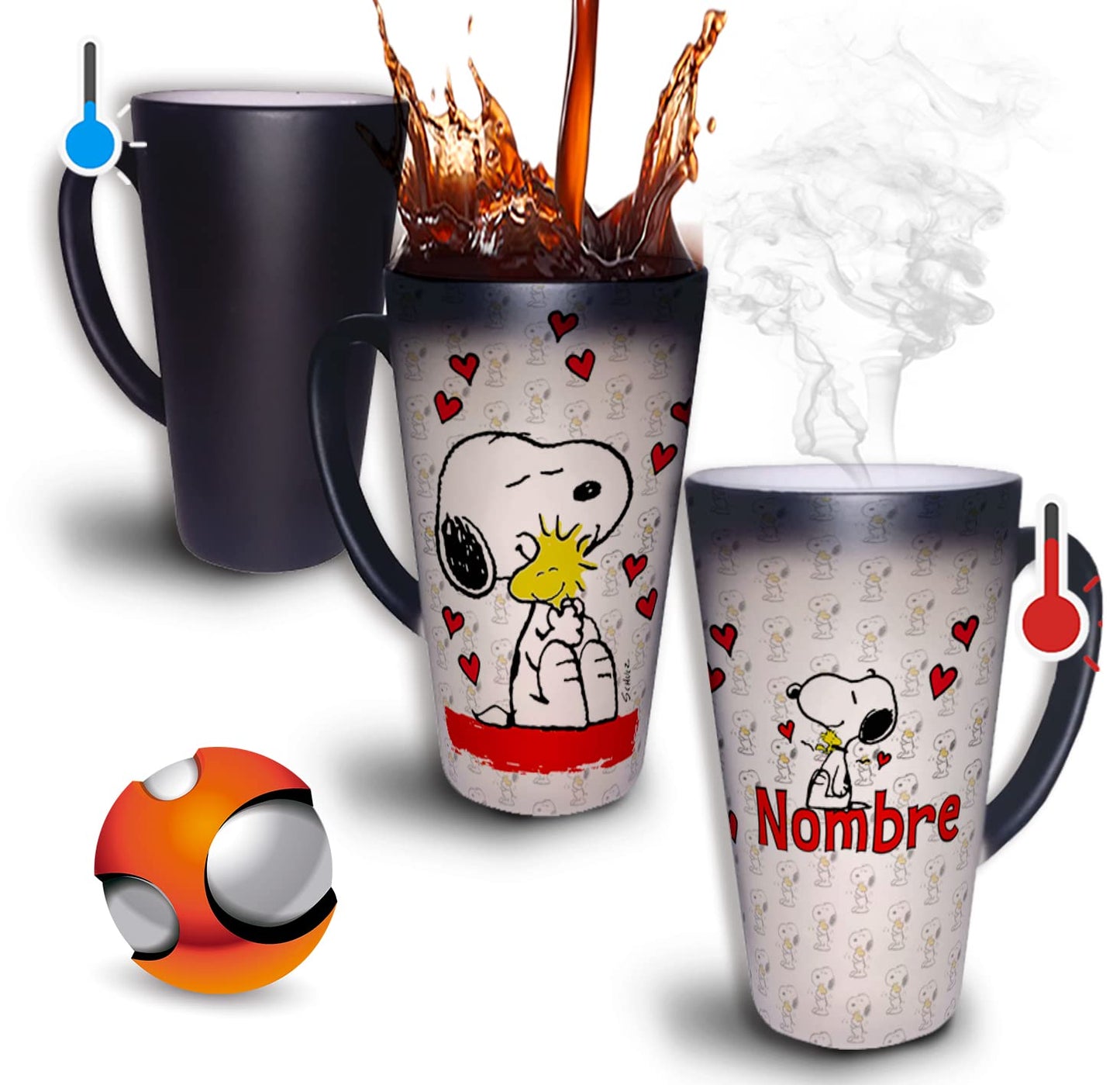Taza Mágica Grande 17oz Para Café Personalizada El Regalo Original - Personalizada con su nombre - Cualquier ocasión (Luffy)