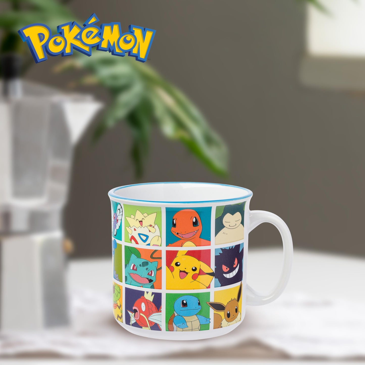 Silver Buffalo Pokemon Snorlax Face - Taza esculpida 3D de cerámica, 20 onzas