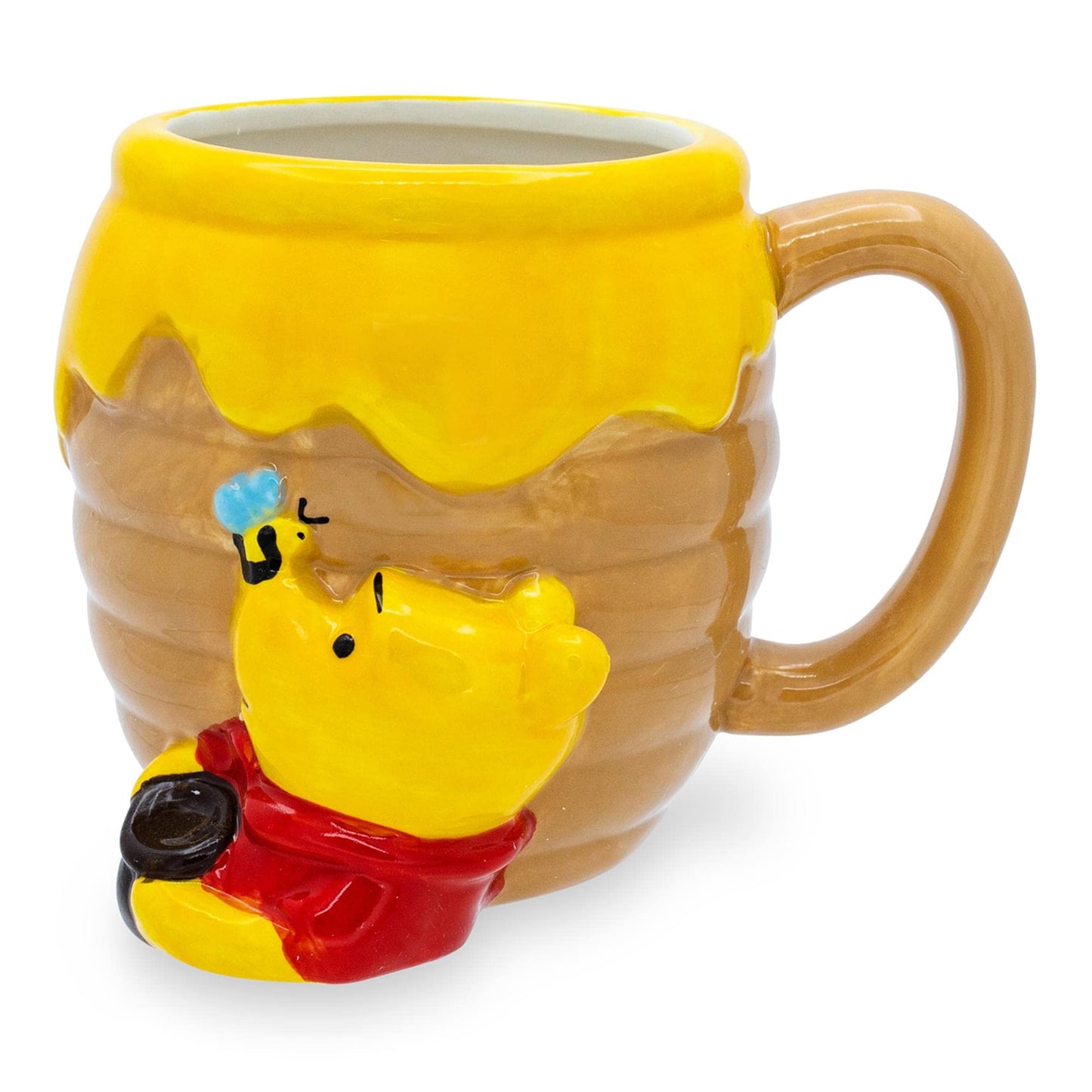 Disney - Taza de cerámica con diseño de gato Cheshire 3D, Winnie the Pooh, marrón (Brown/Honey), 23-ounces, 1