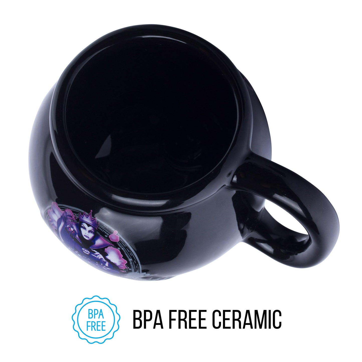 Disney Alicia en el país de las maravillas - Taza de cerámica con diseño de gato Cheshire 3D, Tazas de té apiladas de Alice., Negro, 20-ounces, 1