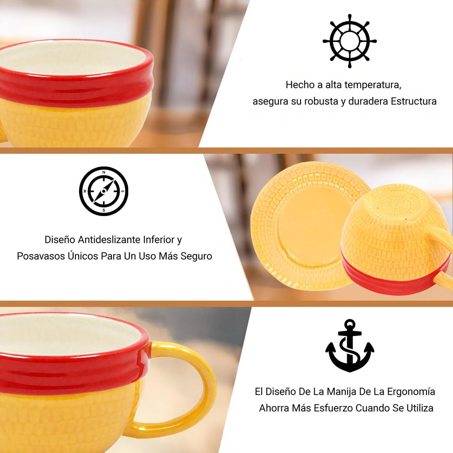 NUOWEI Taza De Café Impermeable y Duradera, Dibujos Animados y Anime Tazas De Café, Hermosa Taza Cerámica, Regalo Perfecto Para Los Amantes Del Anime, Tazas De Cerámica Para El Hogar y La Oficina