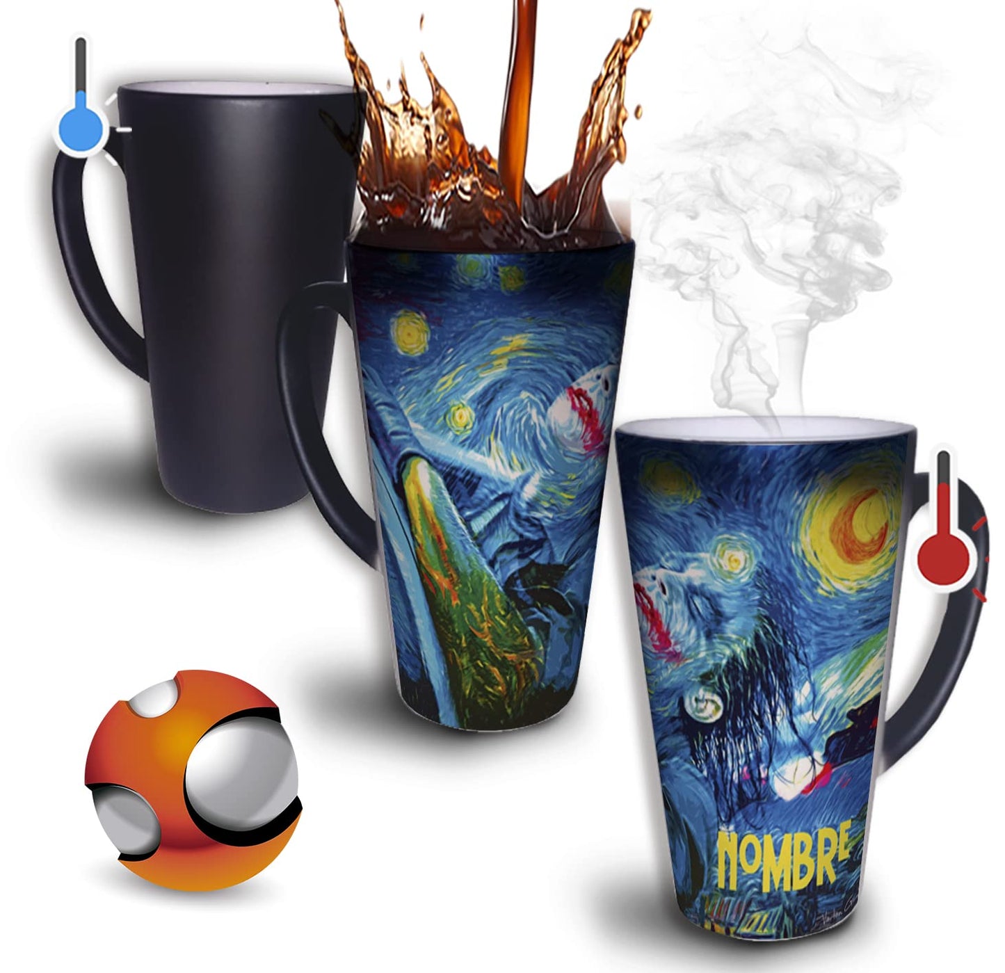Taza Mágica Grande 17oz Para Café Personalizada El Regalo Original - Personalizada con su nombre - Cualquier ocasión (Luffy)