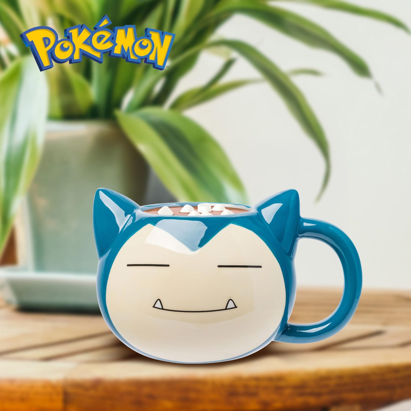 Silver Buffalo Pokemon Snorlax Face - Taza esculpida 3D de cerámica, 20 onzas
