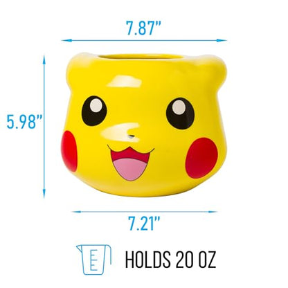 Silver Buffalo Pokemon Snorlax Face - Taza esculpida 3D de cerámica, 20 onzas