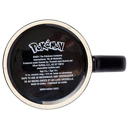 Silver Buffalo Pokemon Pokeball - Taza esculpida 3D de cerámica, 20 onzas