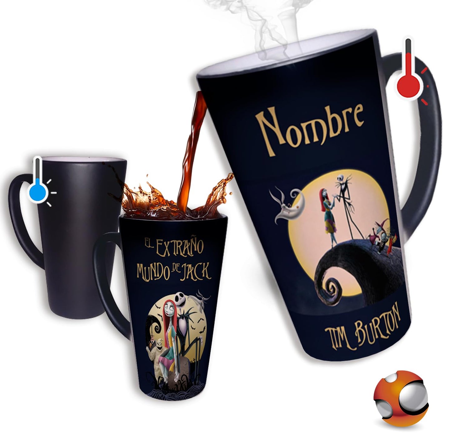 Taza Mágica Grande 17oz Para Café Personalizada El Regalo Original - Personalizada con su nombre - Cualquier ocasión (Luffy)