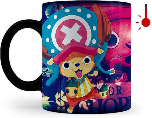 Taza Mágica de Cerámica One Piece Tony Tony Chopper – 11 Onzas, Cambia de Color con Calor