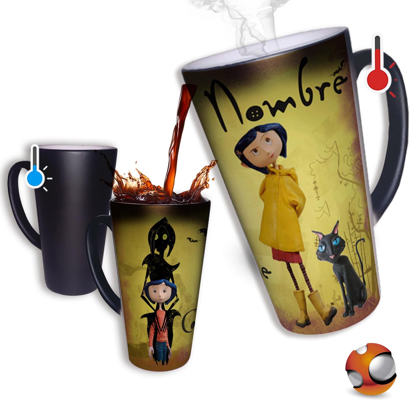 Taza Mágica Grande 17oz Para Café Personalizada El Regalo Original - Personalizada con su nombre - Cualquier ocasión (Luffy)