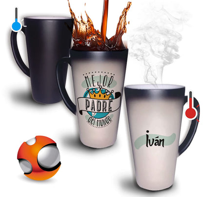 Taza Mágica Grande 17oz Para Café Personalizada El Regalo Original - Personalizada con su nombre - Cualquier ocasión (Luffy)