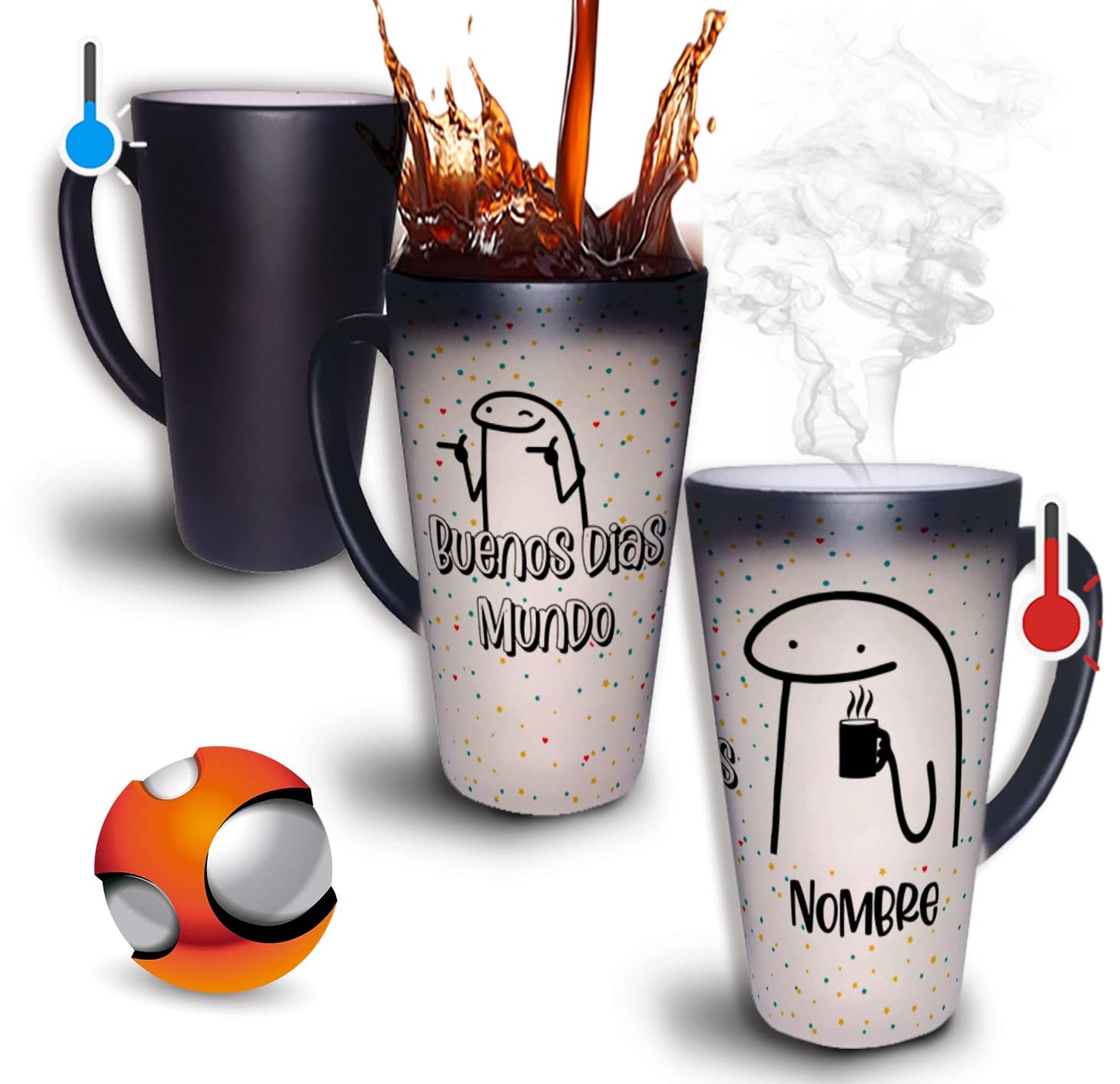 Taza Mágica Grande 17oz Para Café Personalizada El Regalo Original - Personalizada con su nombre - Cualquier ocasión (Luffy)