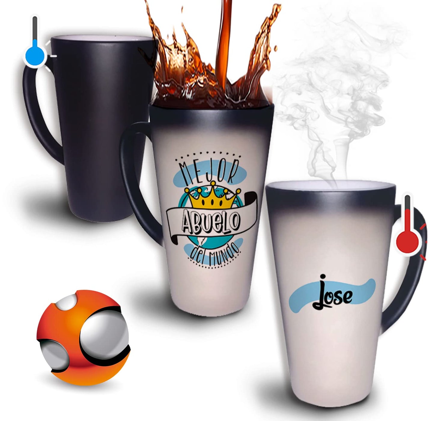 Taza Mágica Grande 17oz Para Café Personalizada El Regalo Original - Personalizada con su nombre - Cualquier ocasión (Luffy)