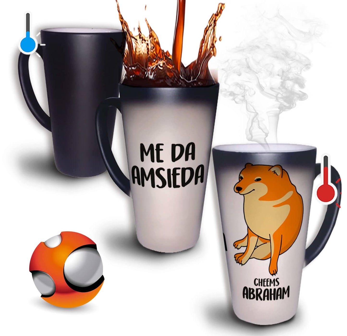 Taza Mágica Grande 17oz Para Café Personalizada El Regalo Original - Personalizada con su nombre - Cualquier ocasión (Luffy)