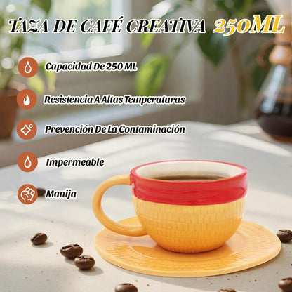 NUOWEI Taza De Café Impermeable y Duradera, Dibujos Animados y Anime Tazas De Café, Hermosa Taza Cerámica, Regalo Perfecto Para Los Amantes Del Anime, Tazas De Cerámica Para El Hogar y La Oficina