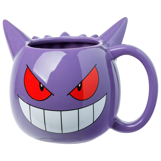 Silver Buffalo Pokemon - Taza esculpida 3D de cerámica con gengar, 20 onzas