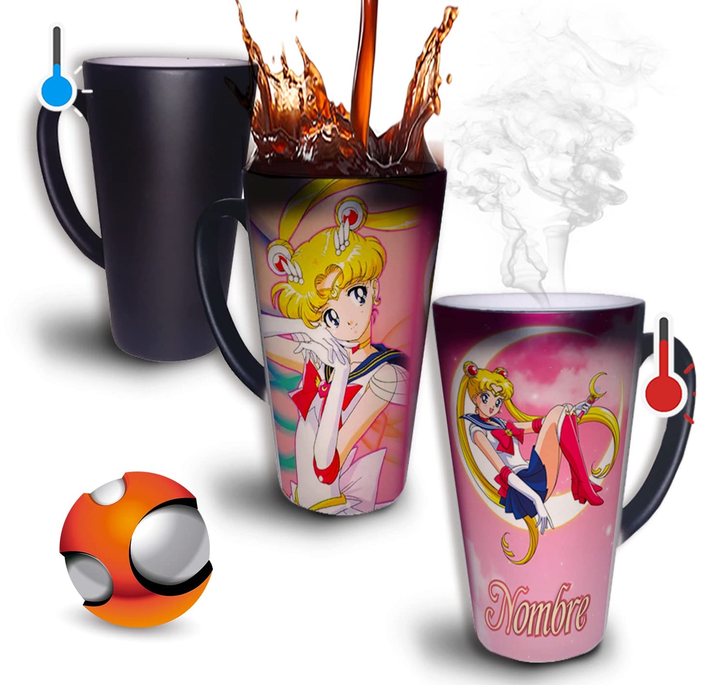 Taza Mágica Grande 17oz Para Café Personalizada El Regalo Original - Personalizada con su nombre - Cualquier ocasión (Luffy)