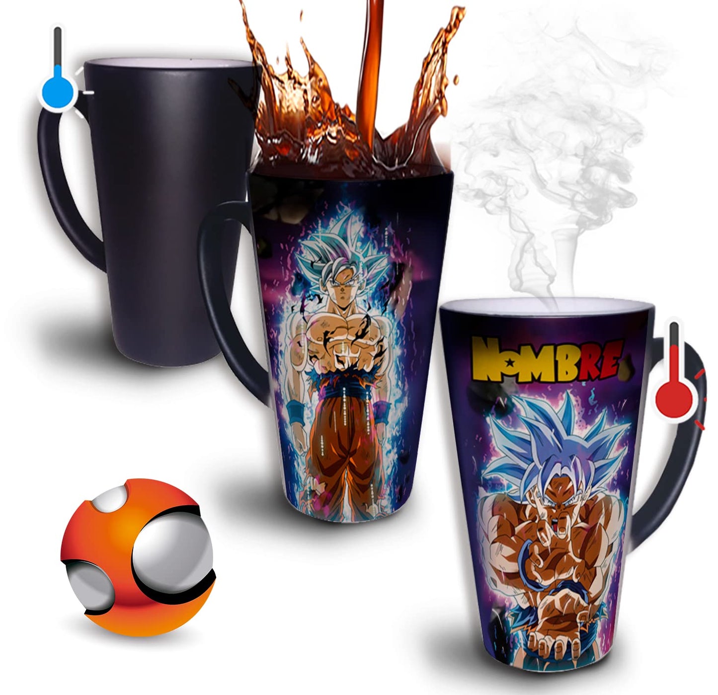 Taza Mágica Grande 17oz Para Café Personalizada El Regalo Original - Personalizada con su nombre - Cualquier ocasión (Luffy)