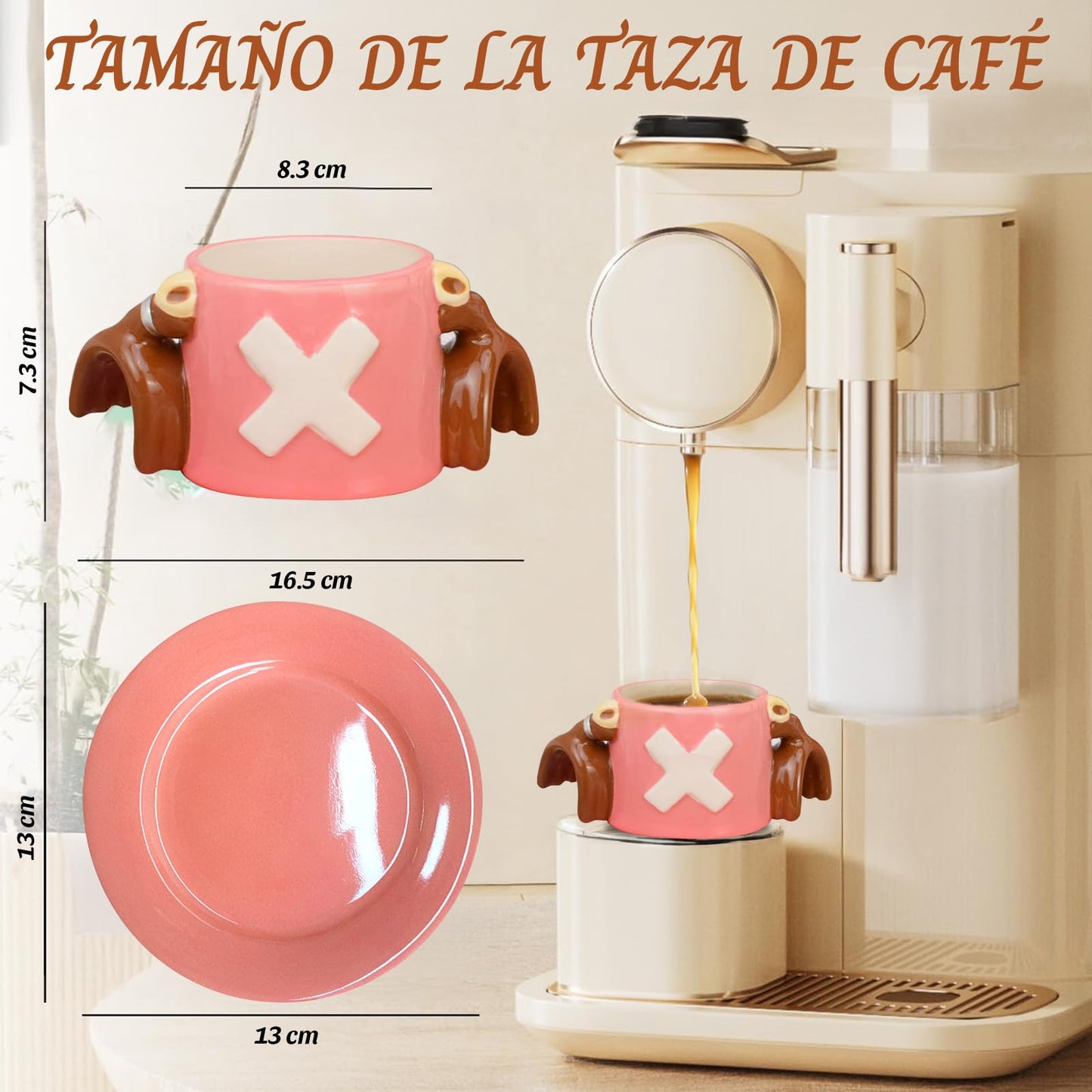 NUOWEI Taza De Café Impermeable y Duradera, Dibujos Animados y Anime Tazas De Café, Hermosa Taza Cerámica, Regalo Perfecto Para Los Amantes Del Anime, Tazas De Cerámica Para El Hogar y La Oficina