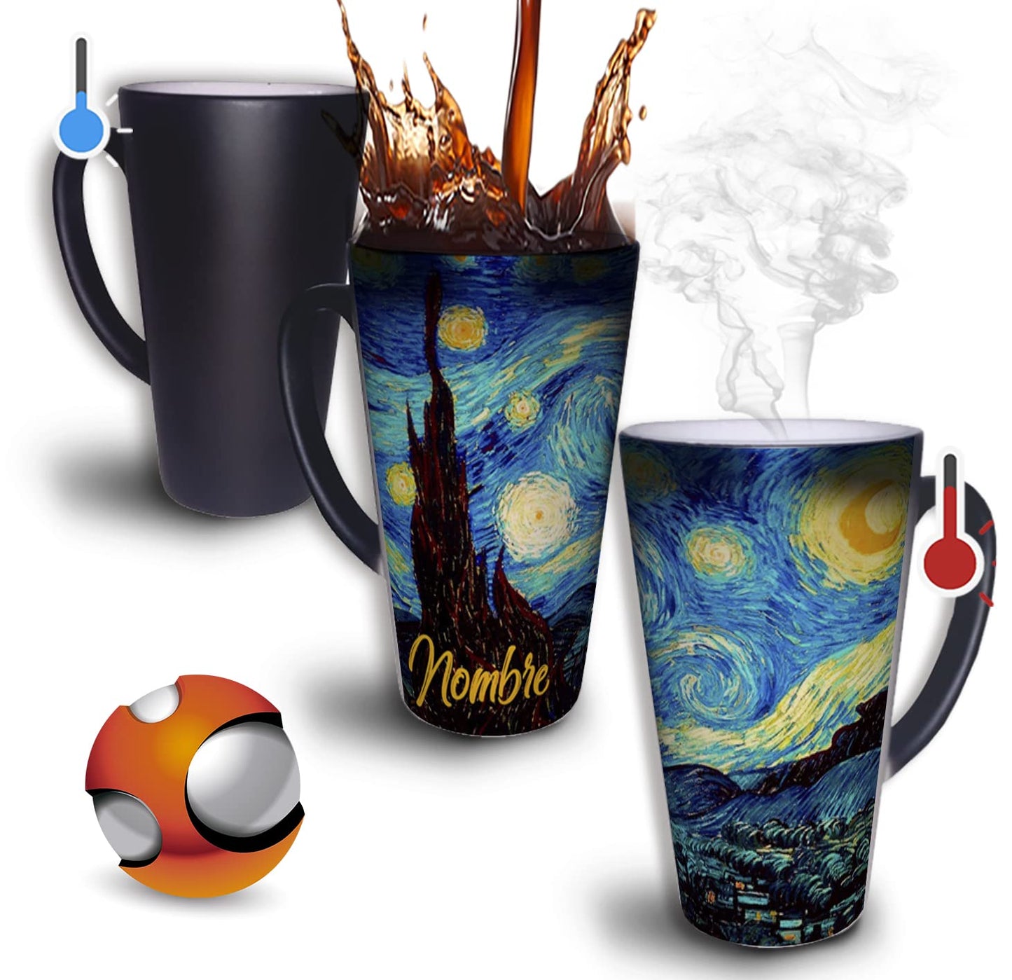 Taza Mágica Grande 17oz Para Café Personalizada El Regalo Original - Personalizada con su nombre - Cualquier ocasión (Luffy)