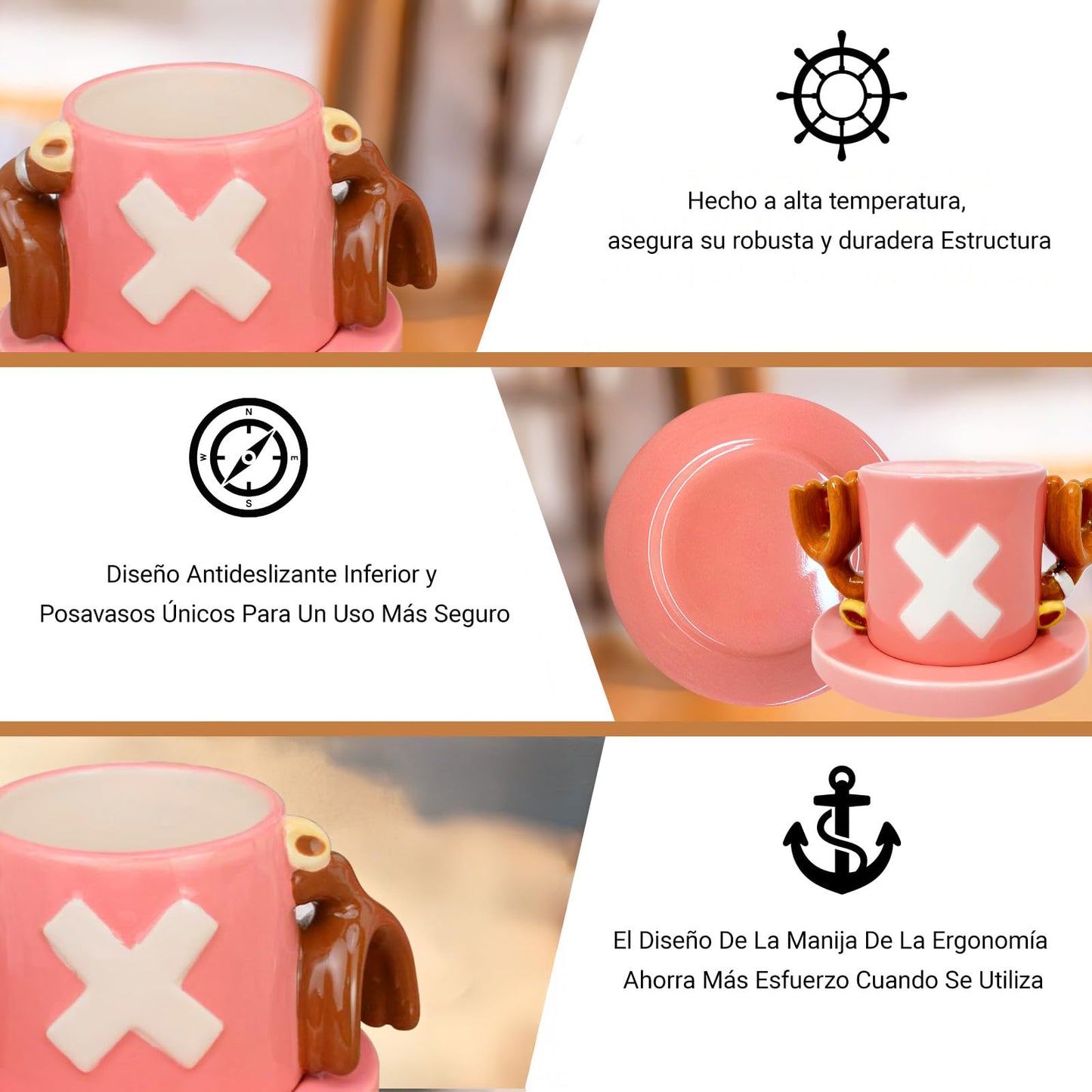 NUOWEI Taza De Café Impermeable y Duradera, Dibujos Animados y Anime Tazas De Café, Hermosa Taza Cerámica, Regalo Perfecto Para Los Amantes Del Anime, Tazas De Cerámica Para El Hogar y La Oficina