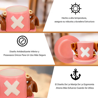 NUOWEI Taza De Café Impermeable y Duradera, Dibujos Animados y Anime Tazas De Café, Hermosa Taza Cerámica, Regalo Perfecto Para Los Amantes Del Anime, Tazas De Cerámica Para El Hogar y La Oficina