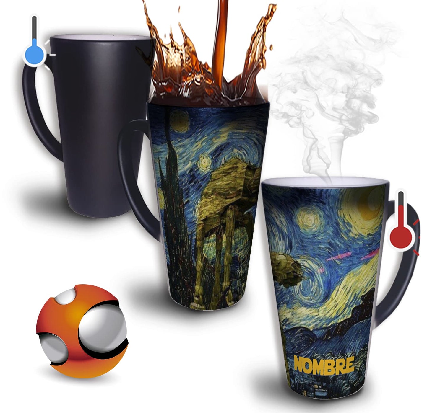 Taza Mágica Grande 17oz Para Café Personalizada El Regalo Original - Personalizada con su nombre - Cualquier ocasión (Luffy)