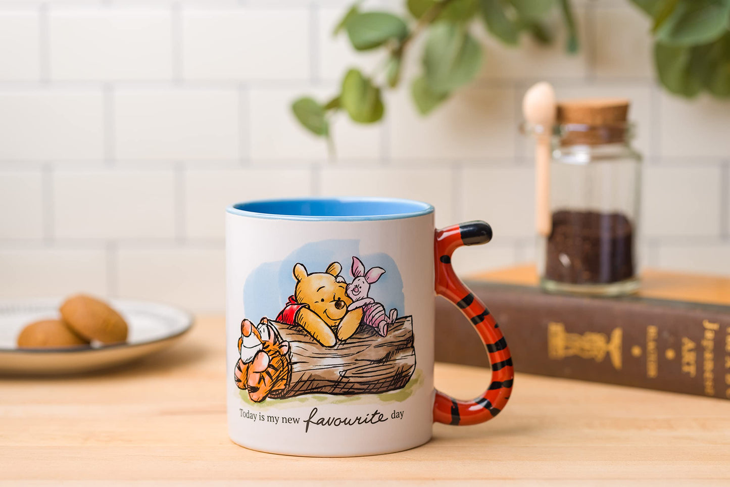 Disney Alicia en el país de las maravillas - Taza de cerámica con diseño de gato Cheshire 3D, Tazas de té apiladas de Alice., Negro, 20-ounces, 1