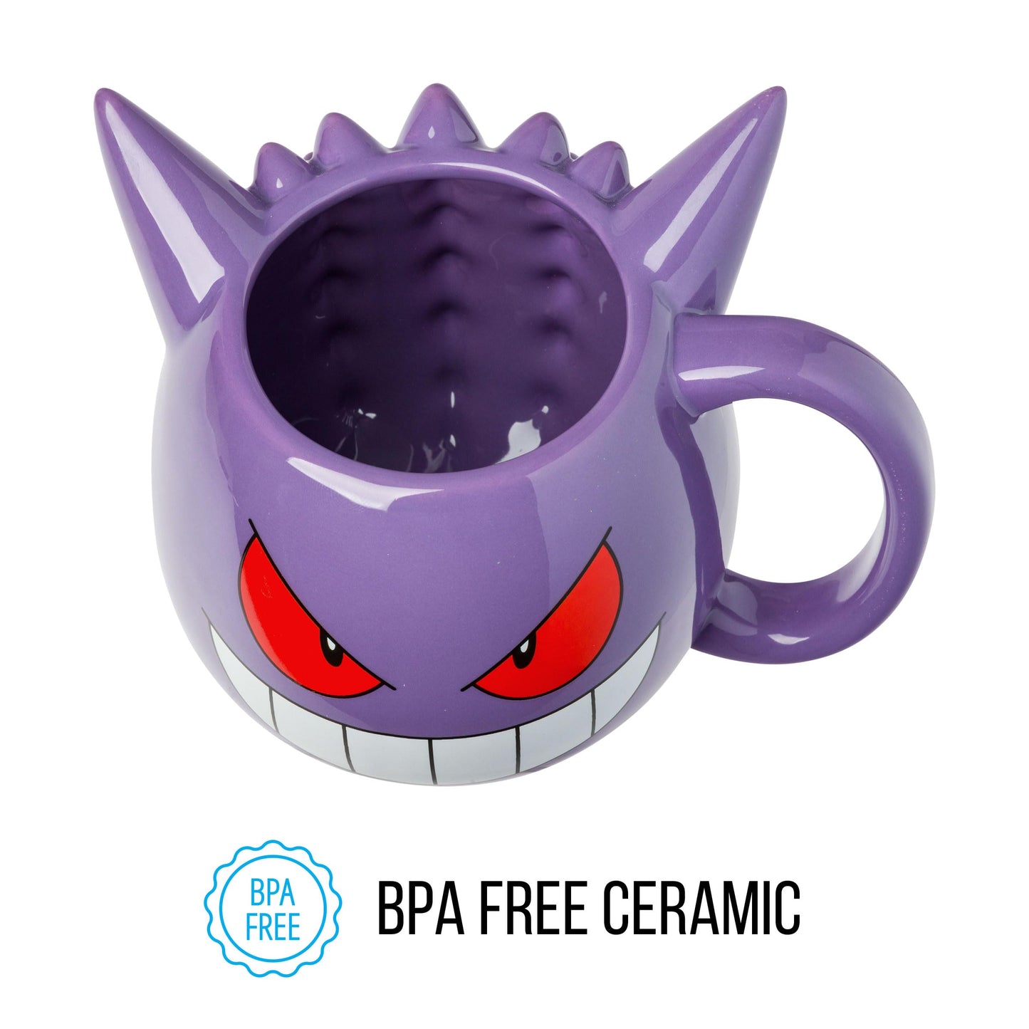Silver Buffalo Pokemon - Taza esculpida 3D de cerámica con gengar, 20 onzas