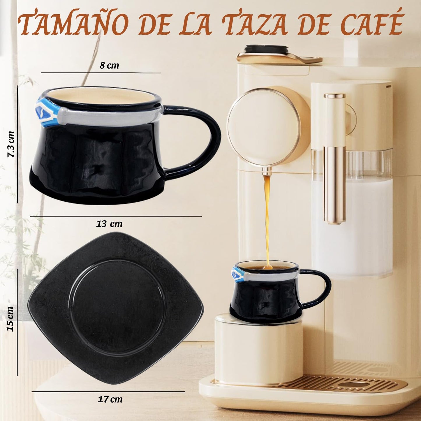 NUOWEI Taza De Café Impermeable y Duradera, Dibujos Animados y Anime Tazas De Café, Hermosa Taza Cerámica, Regalo Perfecto Para Los Amantes Del Anime, Tazas De Cerámica Para El Hogar y La Oficina