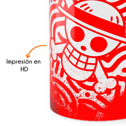 Taza De One Piece Logo Luffy De Cerámica 11 Oz