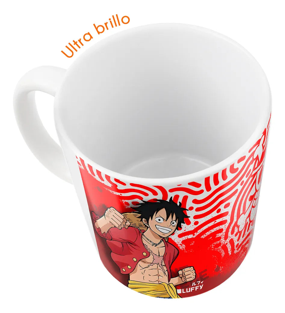Taza De One Piece Logo Luffy De Cerámica 11 Oz