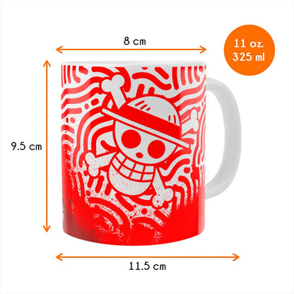 Taza De One Piece Logo Luffy De Cerámica 11 Oz